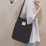 Solid Corduroy Shoulder Bags Tote Crossbody Purses Handbag Bookbag