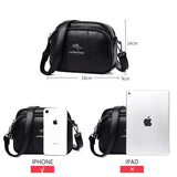 Women's Square Shoulder Bag Layer Pocket PU Leather Anti Theft Messenger Bag