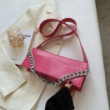 Stone Pattern Shoulder Bag Chain Handbag Nightclub Banquet Ladies Bag
