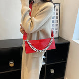 Stone Pattern Shoulder Bag Chain Handbag Nightclub Banquet Ladies Bag