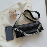 Stone Pattern Shoulder Bag Chain Handbag Nightclub Banquet Ladies Bag