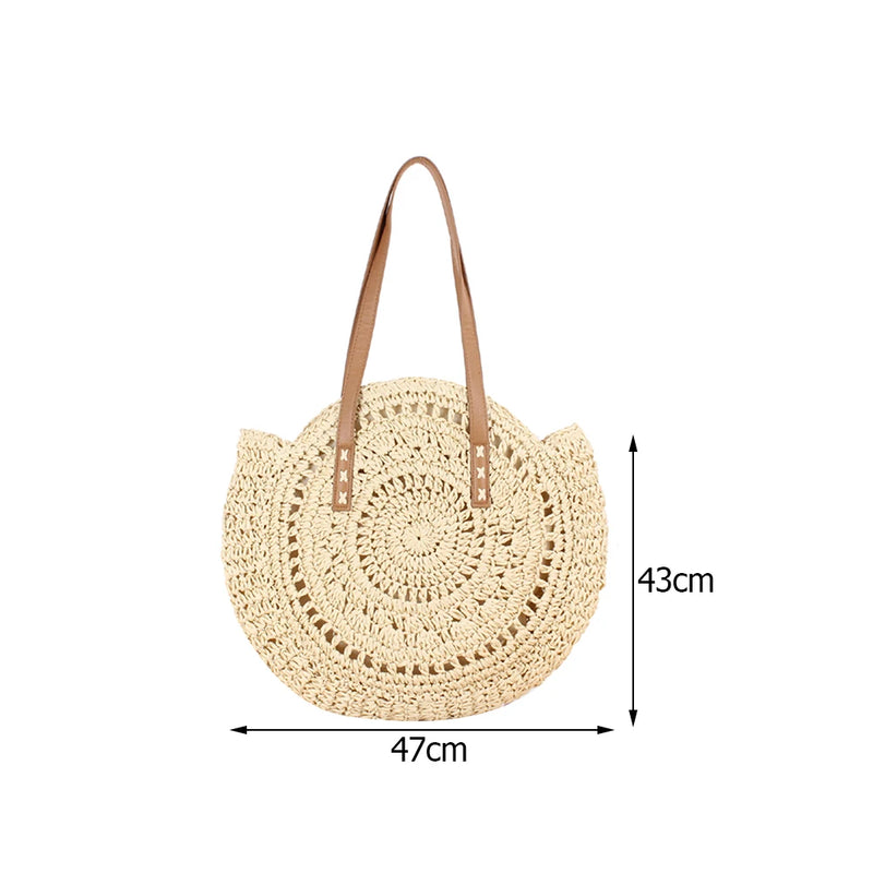Women's Totes Bag Large Straw Woven Shoulder Handbag
