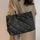 Women's Casual Shoulder Bag Winter Listing Plaid Quilted Handbag