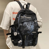 Nylon Backpack Laptop Book School Bag Women Backpacks