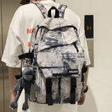 Nylon Backpack Laptop Book School Bag Women Backpacks