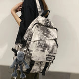 Nylon Backpack Laptop Book School Bag Women Backpacks