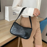 Crocodile Pattern PU Leather Tote Bag for Women