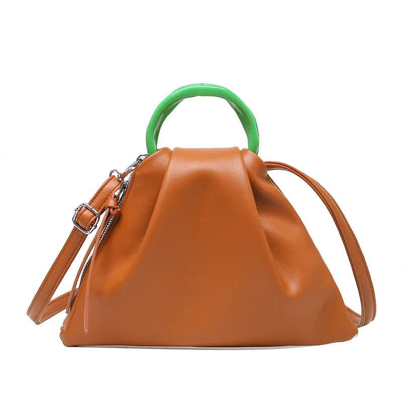 Small PU Shoulder Bag Casual Cross Body Clutch Bag for Girls