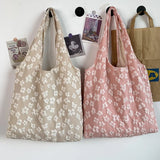 Lace Canvas Tote Bag Ladies Shopping Shoulder Bag