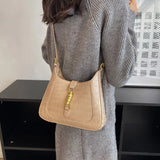 Vintage Crocodile Print Crossbody Bag for Women