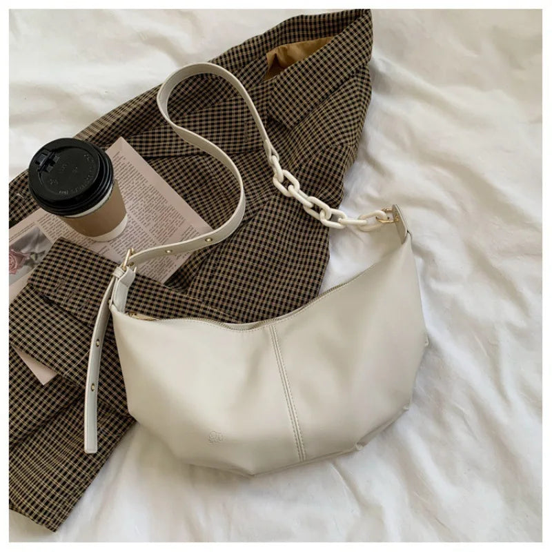 Vintage Hobos Soft Leather Crossbody Handbag