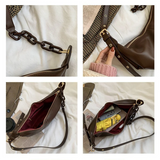 Vintage Hobos Soft Leather Crossbody Handbag