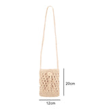 Woven Straw Shoulder Bag Mini Crossbody Vintage Handbag