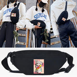 Canvas David Blowing Bubbles Waist Bag Street Money Banana Phone Bag