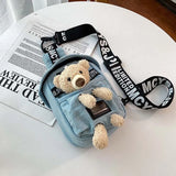 Sweet Bear Waist Bag Casual Canvas Banana Bag
