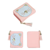 Cat Tassel Short Mini Wallet for Women