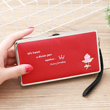 Rose Ladies Wallet Large Capacity Clutch Bag