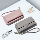 Women's PU Leather Zipper Long Clutch Wallet