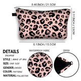 Leopard Print Makeup Bag Water Resistant Organizer Women Multifunction Beauty