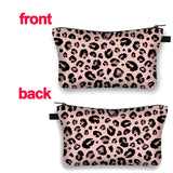 Leopard Print Makeup Bag Water Resistant Organizer Women Multifunction Beauty