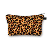 Leopard Print Makeup Bag Water Resistant Organizer Women Multifunction Beauty