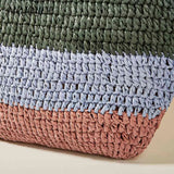 Striped Woven Tote Bag for Seaside Holiday