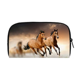 Ladies Zipper Purse Large Capacity Animal Horse Wallet
