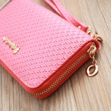 Large Capacity Zipper Purse PU Leather Hand Wallet for Women
