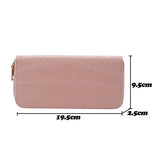 Large Capacity Zipper Purse PU Leather Long Wallet Women