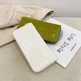 Large Capacity Zipper Purse PU Leather Long Wallet Women