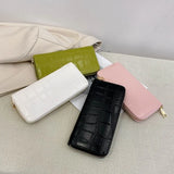 Large Capacity Zipper Purse PU Leather Long Wallet Women