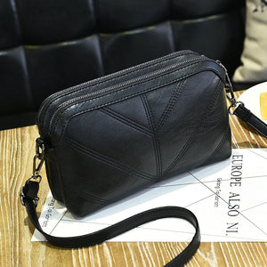Embroidered Shoulder Bag Double Pouch Lady Bag