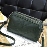Embroidered Shoulder Bag Double Pouch Lady Bag