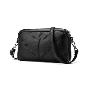 Embroidered Shoulder Bag Double Pouch Lady Bag