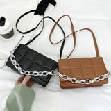 Square Net Red Envelope Bag Plaid Shoulder Bag for Women