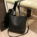 Retro Bucket Bag Set, Shoulder/Crossbody Bag, Autumn/Winter Leather Lady Bag