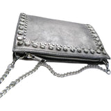 Matte Leather Chain Shoulder Bag Rivet Messenger Clutch