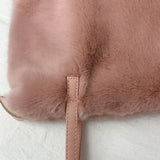 Large Capacity Ladies Handbag Warm Tote Bag Purse Soft Plush Shoulder Bag