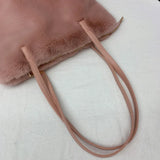 Large Capacity Ladies Handbag Warm Tote Bag Purse Soft Plush Shoulder Bag