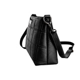 Casual Leather Plaid Messenger Bag Single Shoulder Solid Small Square Bag