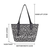 Leopard Print Zipper Shoulder Bag - Large Capacity