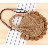 Bohemian Tassel Rattan Beach Handbag Straw Shoulder Bag