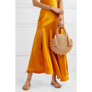 Bohemian Tassel Rattan Beach Handbag Straw Shoulder Bag