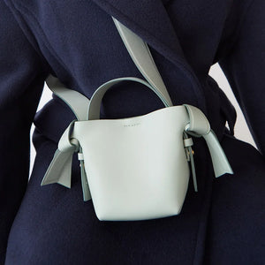 Large Capacity Tote Bucket Bag Leather Shoulder Messenger Bag