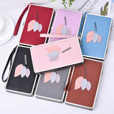 Women's Long Wallet Lychee Pattern Mobile Phone Bag European Multifunctional
