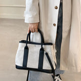 Women's Messenger Handbag Contrast PU Leather Travel Shoulder Bag