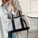 Women's Messenger Handbag Contrast PU Leather Travel Shoulder Bag