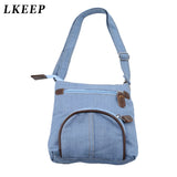 Denim Vintage Crossbody Bag Women's Fashionable Portable Handbag
