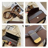 Retro PU Shoulder Bag with Zipper Compartment