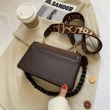 Retro PU Shoulder Bag with Zipper Compartment
